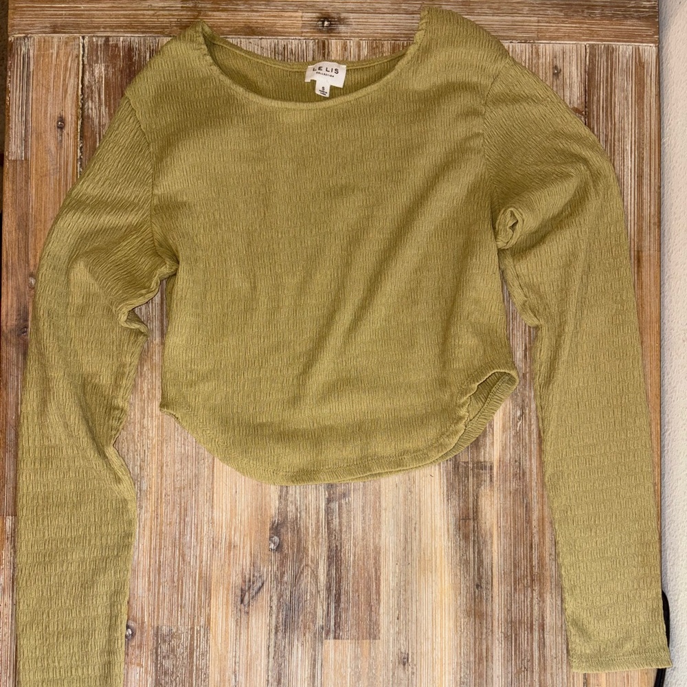 Olive Green Long Sleeve Top
